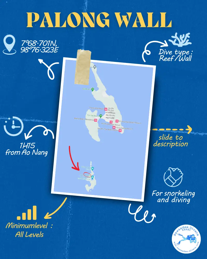 Map and details of Palong Dive Site